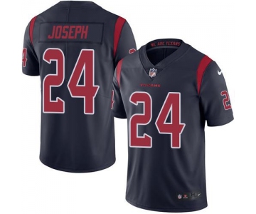 Nike Texans #24 Johnathan Joseph Navy Blue Men's Stitched NFL Limited Rush Jersey