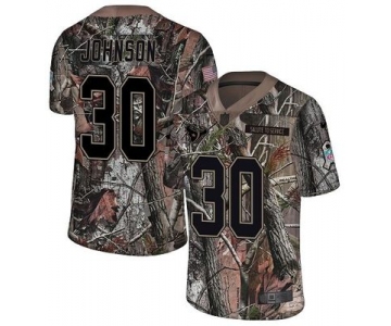 Nike Texans #30 Kevin Johnson Camo Men's Stitched NFL Limited Rush Realtree Jersey