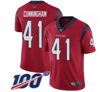 Nike Texans #41 Zach Cunningham Red Alternate Men's Stitched NFL 100th Season Vapor Limited Jersey