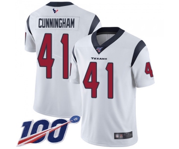 Nike Texans #41 Zach Cunningham White Men's Stitched NFL 100th Season Vapor Limited Jersey