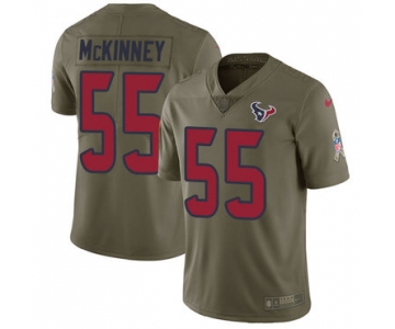 Nike Texans #55 Benardrick McKinney Olive Men's Stitched NFL Limited 2017 Salute To Service Jersey