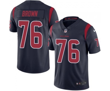 Nike Texans #76 Duane Brown Navy Blue Men's Stitched NFL Limited Rush Jersey