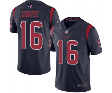 Texans #16 Keke Coutee Navy Blue Men's Stitched Football Limited Rush Jersey