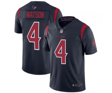 Texans #4 Deshaun Watson Navy Blue Men's Stitched Football Limited Rush Jersey
