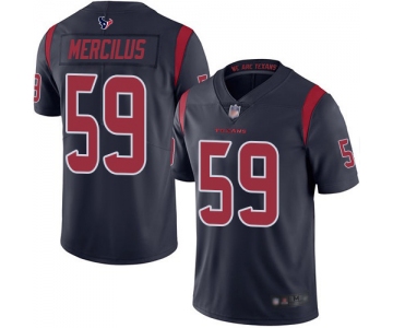 Texans #59 Whitney Mercilus Navy Blue Men's Stitched Football Limited Rush Jersey