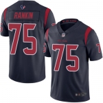 Texans #75 Martinas Rankin Navy Blue Men's Stitched Football Limited Rush Jersey