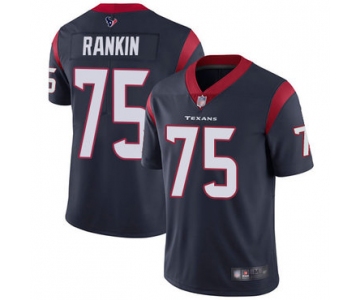 Texans #75 Martinas Rankin Navy Blue Team Color Men's Stitched Football Vapor Untouchable Limited Jersey