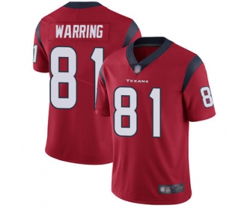 Texans #81 Kahale Warring Red Alternate Men's Stitched Football Vapor Untouchable Limited Jersey