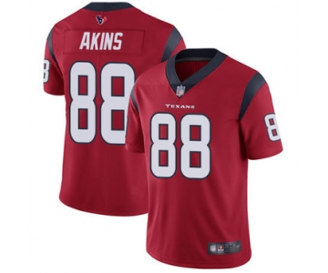 Texans #88 Jordan Akins Red Alternate Men's Stitched Football Vapor Untouchable Limited Jersey