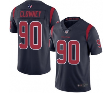 Texans #90 Jadeveon Clowney Navy Blue Men's Stitched Football Limited Rush Jersey