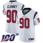 Texans #90 Jadeveon Clowney White Men's Stitched Football 100th Season Vapor Limited Jersey