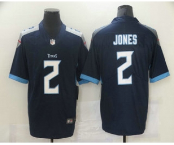 Men's Tennessee Titans #2 Julio Jones Navy Vapor Untouchable Limited Jersey