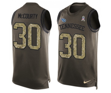 Men's Tennessee Titans #30 Jason McCourty Green Salute to Service Hot Pressing Player Name & Number Nike NFL Tank Top Jersey