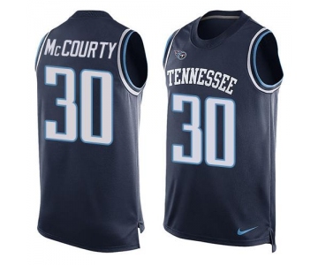 Men's Tennessee Titans #30 Jason McCourty Navy Blue Hot Pressing Player Name & Number Nike NFL Tank Top Jersey