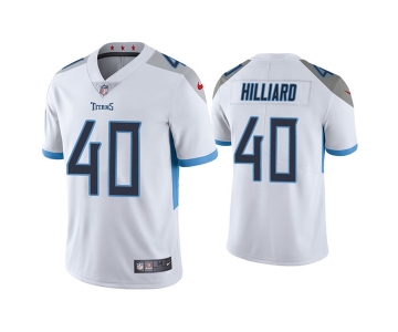 Men's Tennessee Titans #40 Dontrell Hilliard White Vapor Untouchable Stitched Jersey