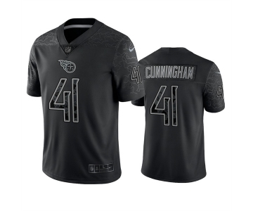 Men's Tennessee Titans #41 Zach Cunningham Black Reflective Limited Stitched Football Jersey