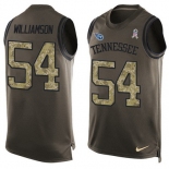 Men's Tennessee Titans #54 Avery Williamson Green Salute to Service Hot Pressing Player Name & Number Nike NFL Tank Top Jersey