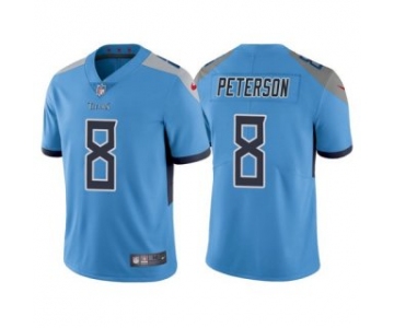 Men's Tennessee Titans #8 Adrian Peterson Blue Vapor Untouchable Stitched Jersey