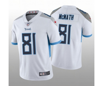 Men's Tennessee Titans #81 Racey McMath White Vapor Limited Nike Jersey