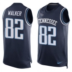 Men's Tennessee Titans #82 Delanie Walker Navy Blue Hot Pressing Player Name & Number Nike NFL Tank Top Jersey