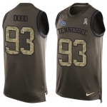 Men's Tennessee Titans #93 Kevin Dodd Green Salute to Service Hot Pressing Player Name & Number Nike NFL Tank Top Jersey