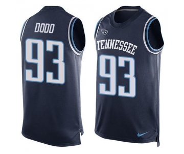 Men's Tennessee Titans #93 Kevin Dodd Navy Blue Hot Pressing Player Name & Number Nike NFL Tank Top Jersey