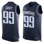 Men's Tennessee Titans #99 Jurrell Casey Navy Blue Hot Pressing Player Name & Number Nike NFL Tank Top Jersey