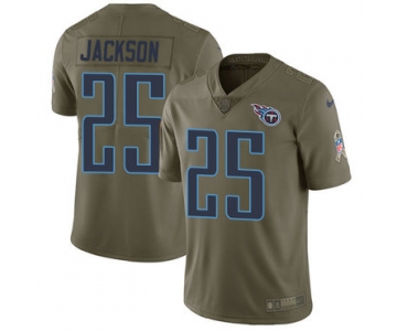 Nike Tennessee Titans #25 Adoree' Jackson Olive Men's Stitched NFL Limited 2017 Salute to Service Jersey