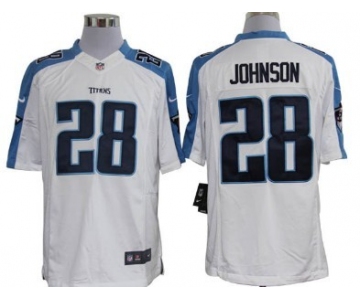 Nike Tennessee Titans #28 Chris Johnson White Limited Jersey