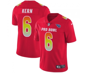 Nike Tennessee Titans #6 Brett Kern Red Men's Stitched NFL Limited AFC 2019 Pro Bowl Jersey