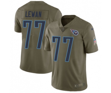 Nike Tennessee Titans #77 Taylor Lewan Olive Men's Stitched NFL Limited 2017 Salute to Service Jersey