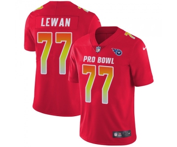 Nike Tennessee Titans #77 Taylor Lewan Red Men's Stitched NFL Limited AFC 2019 Pro Bowl Jersey