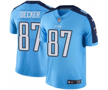 Nike Tennessee Titans #87 Eric Decker Light Blue Men's Stitched NFL Limited Rush Jersey