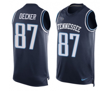 Nike Tennessee Titans #87 Eric Decker Navy Blue Alternate Men's Stitched NFL Limited Tank Top Jersey