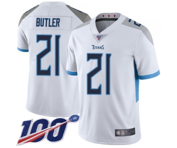 Nike Titans #21 Malcolm Butler White Men's Stitched NFL 100th Season Vapor Limited Jersey