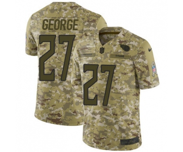Nike Titans #27 Eddie George Camo Men's Stitched NFL Limited 2018 Salute To Service Jersey
