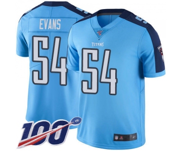 Nike Titans #54 Rashaan Evans Light Blue Men's Stitched NFL Limited Rush 100th Season Jersey