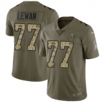 Nike Titans #77 Taylor Lewan Olive Camo Men's Stitched NFL Limited 2017 Salute To Service Jersey