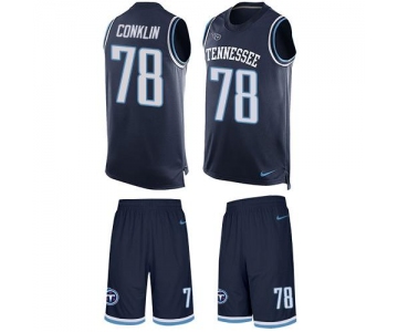 Nike Titans #78 Jack Conklin Navy Blue Alternate Men's Stitched NFL Limited Tank Top Suit Jersey