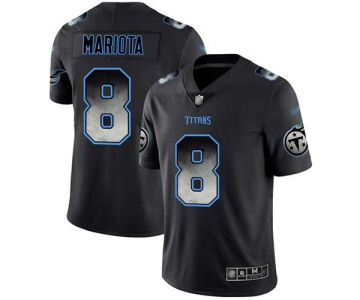 Nike Titans #8 Marcus Mariota Black Men's Stitched NFL Vapor Untouchable Limited Smoke Fashion Jersey