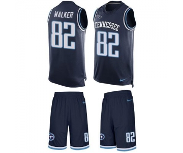 Nike Titans #82 Delanie Walker Navy Blue Alternate Men's Stitched NFL Limited Tank Top Suit Jersey