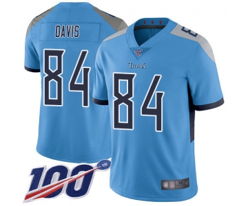 Nike Titans #84 Corey Davis Light Blue Alternate Men's Stitched NFL 100th Season Vapor Limited Jersey