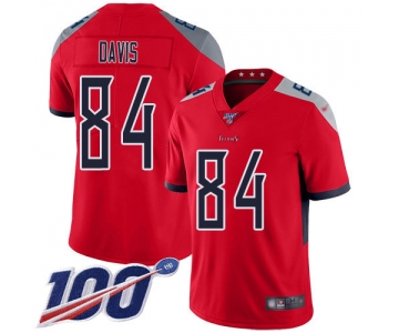 Nike Titans #84 Corey Davis Red Men's Stitched NFL Limited Inverted Legend 100th Season Jersey