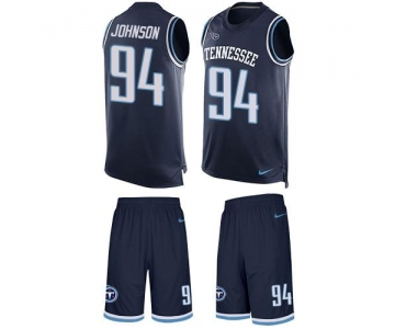 Nike Titans #94 Austin Johnson Navy Blue Alternate Men's Stitched NFL Limited Tank Top Suit Jersey