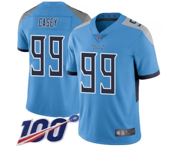 Nike Titans #99 Jurrell Casey Light Blue Alternate Men's Stitched NFL 100th Season Vapor Limited Jersey