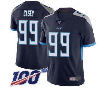 Nike Titans #99 Jurrell Casey Navy Blue Team Color Men's Stitched NFL 100th Season Vapor Limited Jersey