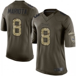 Titans #8 Marcus Mariota Green Men's Stitched Football Limited 2015 Salute To Service Jersey