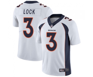 Broncos #3 Drew Lock White Men's Stitched Football Vapor Untouchable Limited Jersey