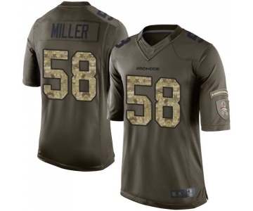 Broncos #58 Von Miller Green Men's Stitched Football Limited 2015 Salute to Service Jersey