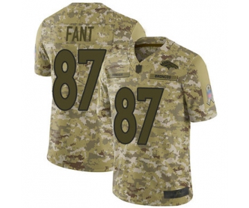 Broncos #87 Noah Fant Camo Men's Stitched Football Limited 2018 Salute To Service Jersey